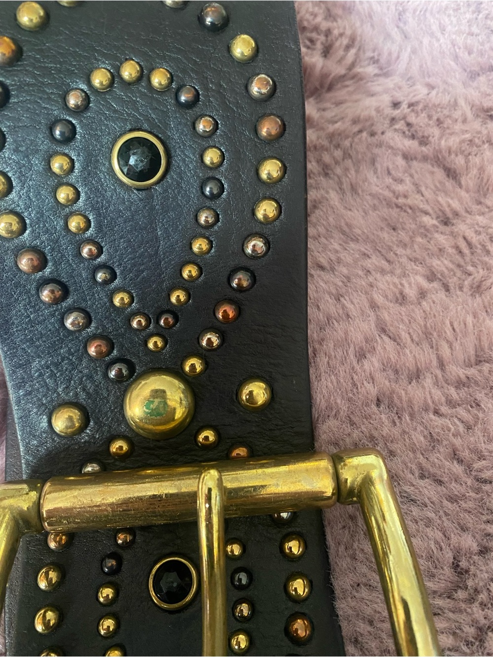 Ralph Lauren Studded Leather Belt - Picture 7 of 7